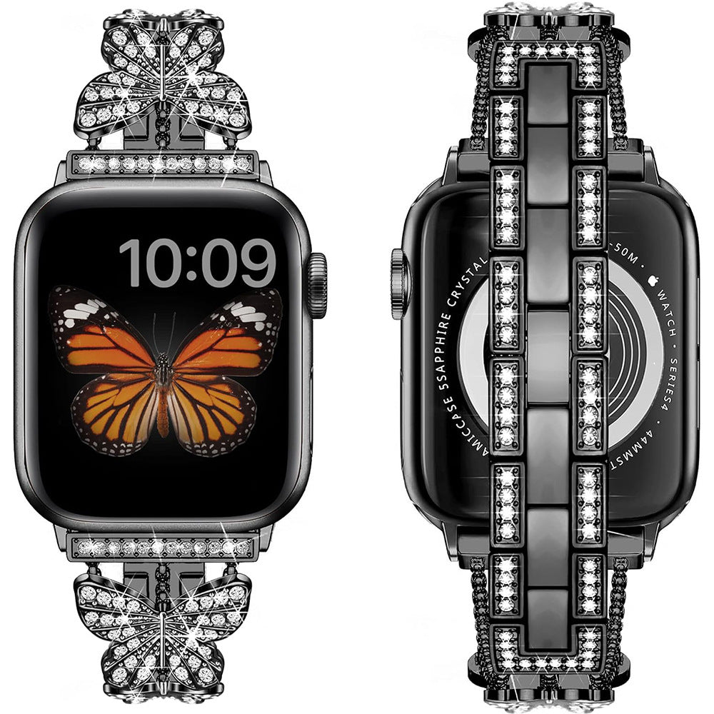 Black Butterfly apple watch szij
