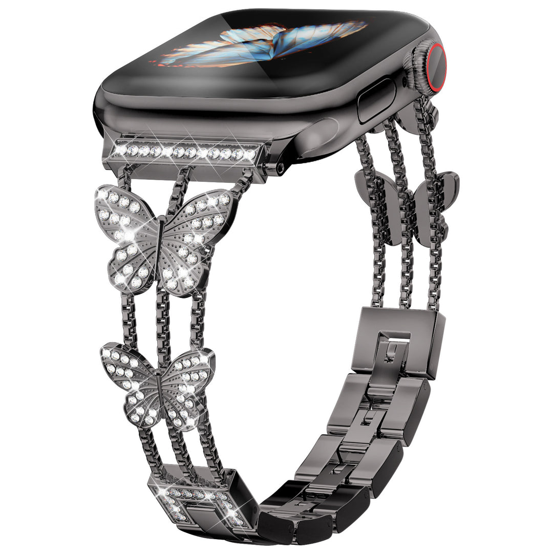 Black Butterfly apple watch szij