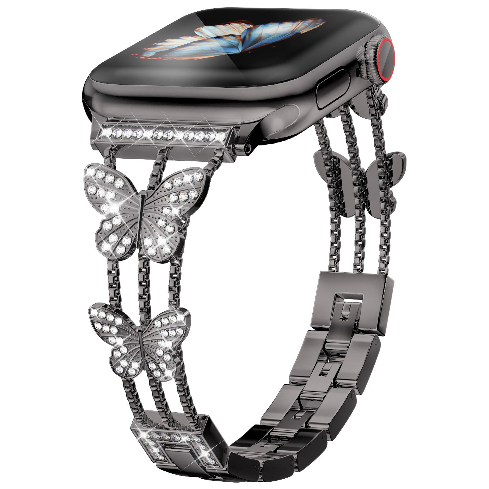 Black Butterfly apple watch szij