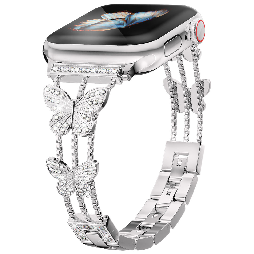 silver butterfly apple watch szij