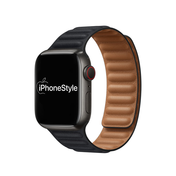 Fekete Apple Watch bőrpánt - iPhoneStyle.hu