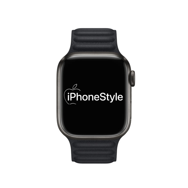 Fekete Apple Watch bőrpánt - iPhoneStyle.hu