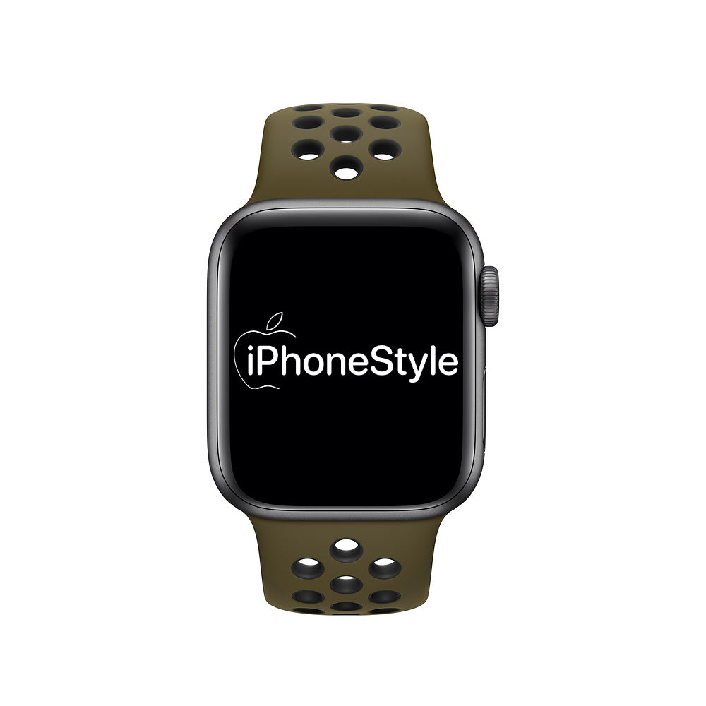 Katonazöld-Fekete Sport Apple Watch szíj - iPhoneStyle.hu