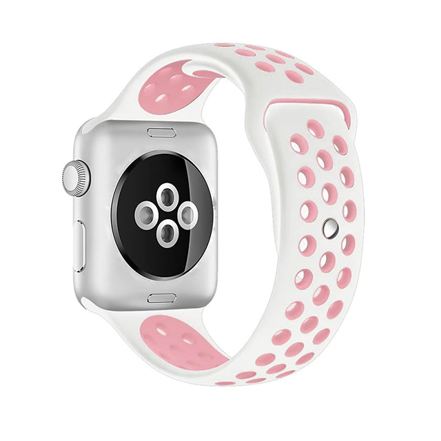 Fehér-Rózsaszín Sport Apple Watch szíj - iPhoneStyle.hu